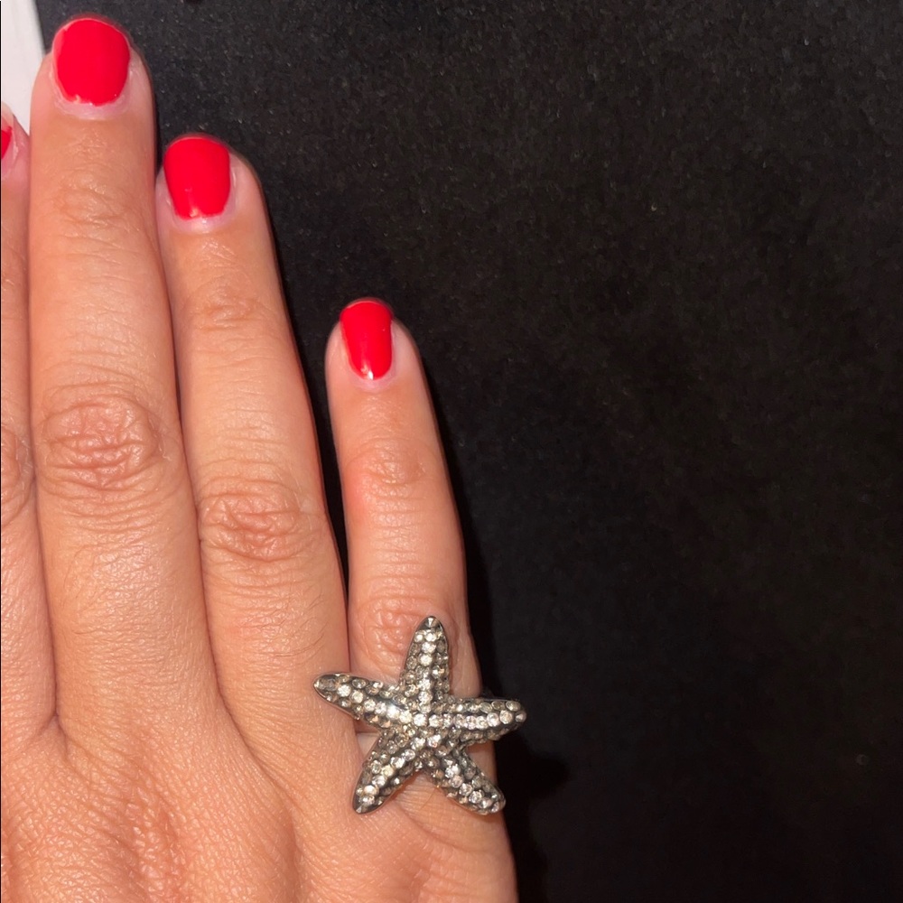 Silver Starfish Ring